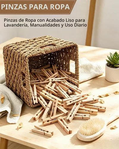 Vista 9 de Paquete de 50 alfileres de madera de 2.9 pulgadas, resistentes y grandes
