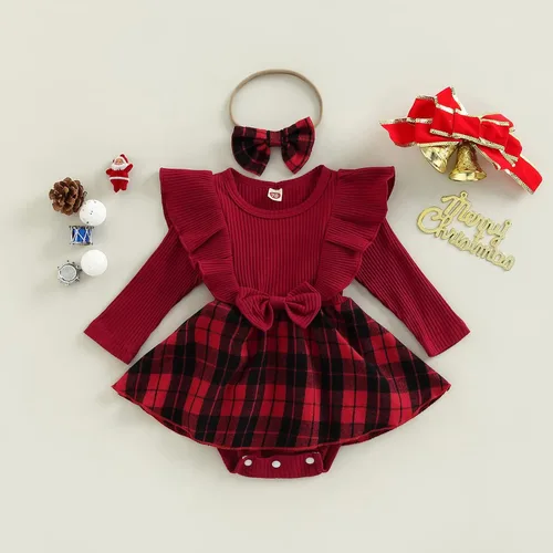 Vista 2 de Mubineo Conjunto de falda de algodón para bebé y niña pequeña