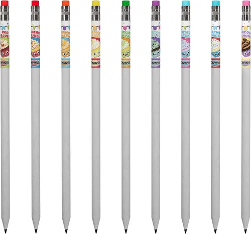 Vista 6 de Happy Birthday Smencils Cylinder - Lápices perfumados gourmet patentados HB #2, 50 unidades, regalos para niños