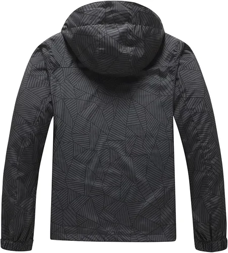 Vista 2 de Chubasquero impermeable para mujer con capucha ligero cortavientos para senderismo