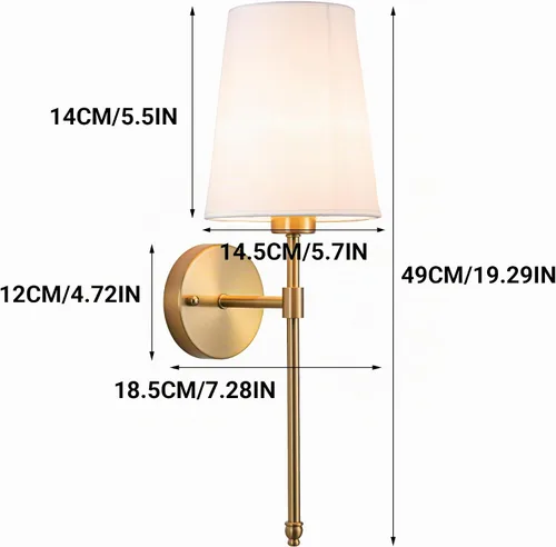 Vista 7 de YHCDLAMP Juego de 2 apliques de pared que funcionan con pilas, luces de pared inalámbricas recargables con bombillas magnéticas de 10000 mAh, hasta