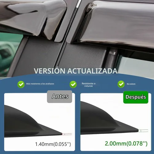 Vista 7 de Protector de lluvia apto para GMC Terrain 2010-2017, deflector de visera de ventana lateral de montaje exterior, protector de sombra de ventilación