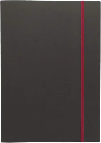 Vista 5 de Cuaderno japonés de acordeón premium, álbum de recortes, perforado, A4, cuadrícula, negro