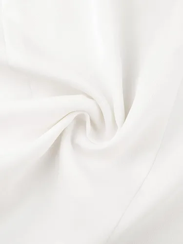 Vista 4 de Allegra K Blusa básica de trabajo para mujer con encaje y manga casquillo