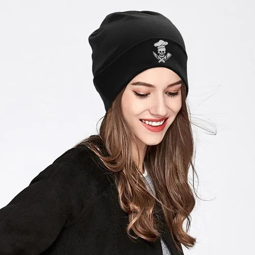 Vista 8 de Negi Gorro de punto con diseño de calavera para hombre y mujer, calavera 11