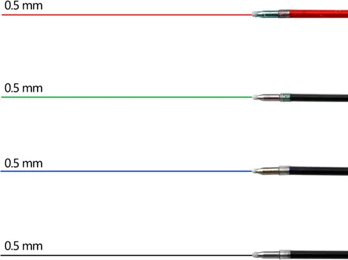 Vista 5 de DunBong Recambios de bolígrafo de tinta de 0.020 in, repuestos de repuesto, paquete de 10 unidades, color negro, azul, rojo, verde (10 unidades)