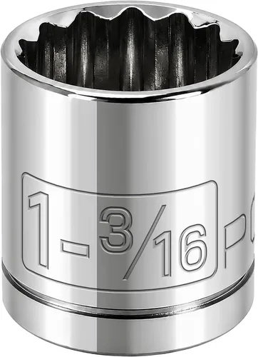 Vista 7 de Powerbuilt 642303 1/2" Dr. 12 Pt. SAE Socket estándar, 11/16