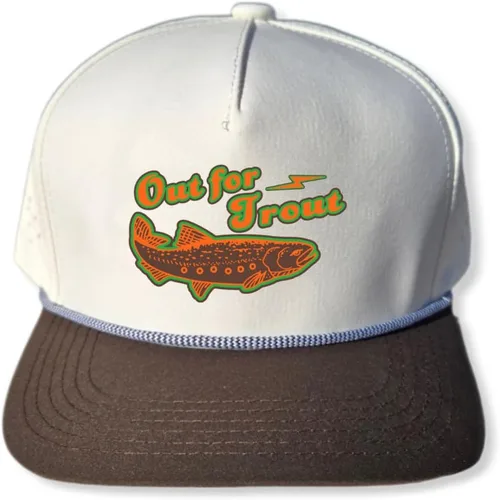 Vista 19 de ThatsRad Out for Trout Corduroy Snapback Sombrero Gorra Pesca con Mosca Pescador