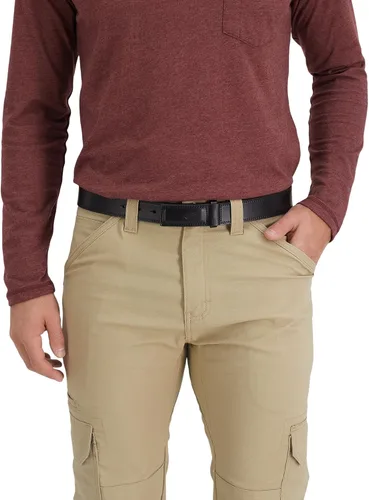 Vista 5 de Dickies Cinturón mecánico de cuero antiarañazos para hombre, Negro