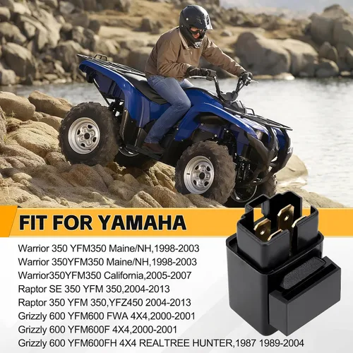 Vista 7 de Conjunto de relé solenoide de arranque para Polaris Predator 50 90 Suzuki QuadSport LT 80 Z50 Yamaha Warrior 350 Big Bear 400 Grizzly 660 600 Moto 4