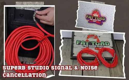 Vista 9 de Fat Toad Cables de altavoz de 25 pies de 1/4 pulgadas (serie Rojo-Flexpro), paquete de 2 cables de audio para DJ con conectores macho Jack, cable