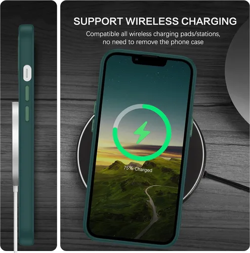 Vista 7 de BENTOBEN Funda magnética para iPhone 14 Plus [compatible con Magsafe] Funda translúcida mate para iPhone 14 Plus, delgada, a prueba de golpes
