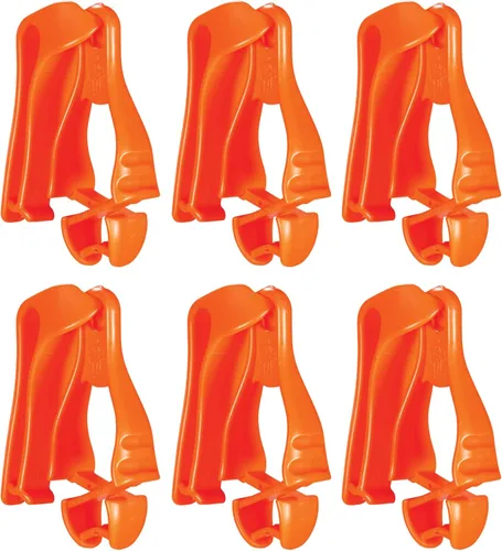 Vista 12 de Ergodyne Squids 3405 - Pinza para guantes con clip para cinturón, paquete de 6, color azul