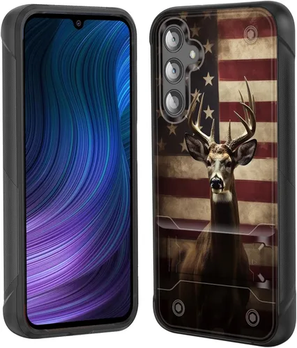 Vista 16 de Funda para Galaxy S24 Plus con soporte, doble capa híbrida de policarbonato duro y silicona suave, resistente a prueba de golpes, funda protectora