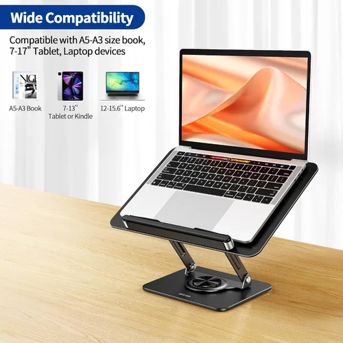 Vista 5 de BESIGN BS02 - Soporte de libro para lectura, soporte ajustable para libros, soporte ergonómico para laptop con clips elásticos para páginas