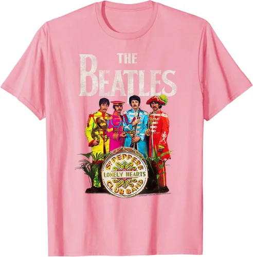 Vista 50 de The Beatles Sgt. Pepper's Lonely Hearts Camiseta de manga corta Negro