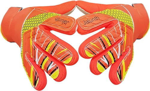 Vista 8 de Jalunth Guantes de Portero de Fútbol para Niños y Jóvenes, Guantes de Guardameta Jugador de Campo para Niños y Niñas, Palma de Látex Antideslizante