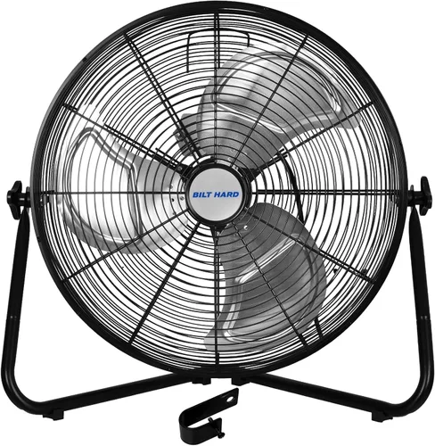 Vista 8 de BILT HARD Ventilador de piso de metal resistente de 3 velocidades de 12 pulgadas, 1680 CFM, inclinación de 180 grados, potente ventilador de flujo