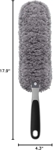 Vista 9 de MR.SIGA Plumero de microfibra sin pelusa, plumero lavable para limpieza del hogar, gris
