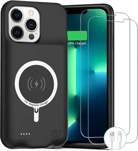 Vista 9 de Funda de batería para iPhone 11, funda de carga portátil recargable de 10000 mAh mejorada con carga inalámbrica compatible con iPhone 11