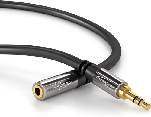 Vista 4 de KabelDirekt cable de extensión de audio estéreo macho a hembra (1/8 pulgada)