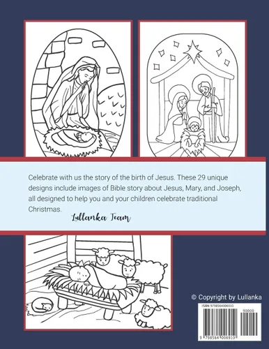 Vista 2 de The Nativity, Jesus is Born Christmas Coloring Book for Kids