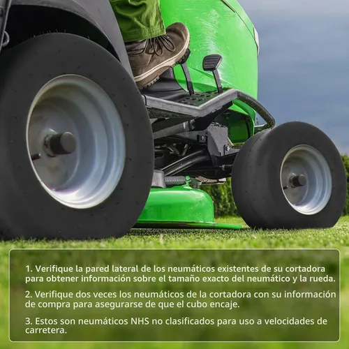 Vista 6 de AR-PRO (2-Pack) Neumáticos para cortacésped de 13X6.50-6, neumático de repuesto de 13X6.5-6 para tractor de césped, neumático para cortacésped sin