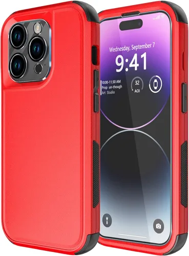 Vista 26 de Diverbox Funda para iPhone 15 Plus [a prueba de golpes] [a prueba de caídas] [protector de pantalla de vidrio templado], funda de protección