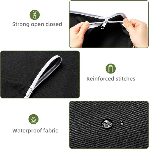 Vista 5 de KEEPJOY Cesta de lavandería XL negra para colgar en la puerta, 36.5 x 22.5 pulgadas, bolsa colgante de gran capacidad con apertura grande y ganchos