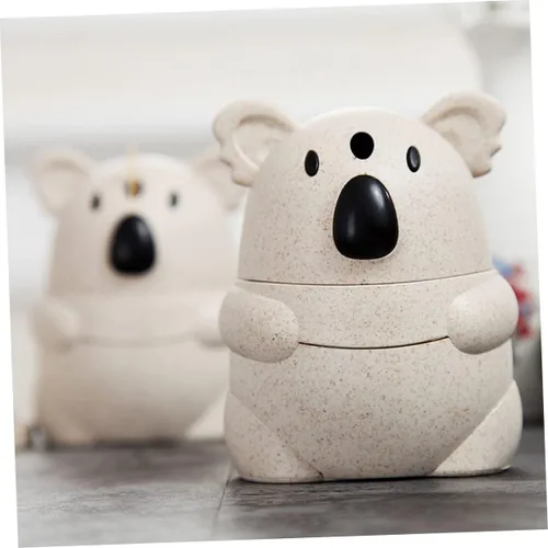 Vista 2 de Cabilock Prensa-tipo caja de palillo de dientes de apertura automática Koala Toothpick Holder compacto ligero para el hogar