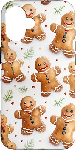 Vista 32 de Christmas Gingerbread Man Pattern for Girls Cute Xmas Baking Case for iPhone 17