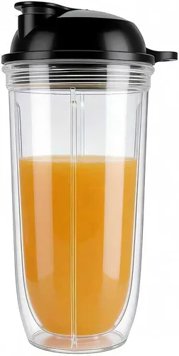 Vista 7 de Vaso de viaje de repuesto con tapa de 18 onzas y para llevar, compatible con mezcla NutriBullet Blender de 1200 W (ZNBF30500Z/ZNBF30400Z/NBF70500)