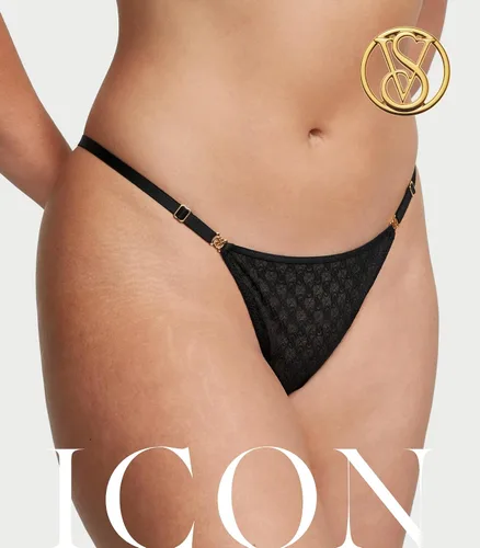 Vista 2 de Victoria's Secret Icon - Calzones de tanga, VS Monograma, correa ajustable, ropa interior con tanga en G, colección muy sexy (XS-XXL)