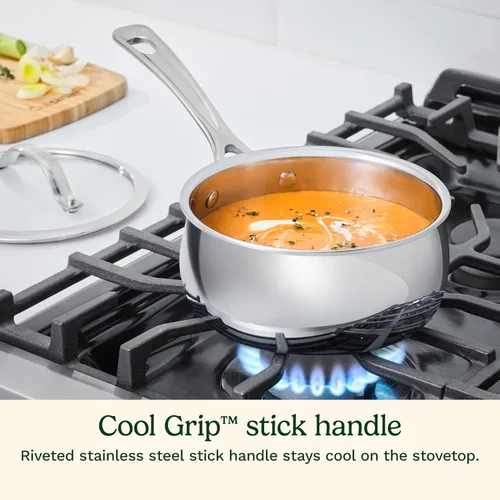 Vista 6 de Cuisinart pct19 – 16 Cobre clásico 2-quart Cazo con tapa