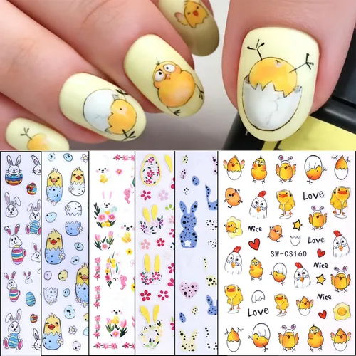 Vista 30 de 8 hojas de calcomanías de uñas de Halloween con diseños de fantasmas lindos, calabaza, araña, telaraña, sangre, llama 3D, autoadhesivas, Otoño
