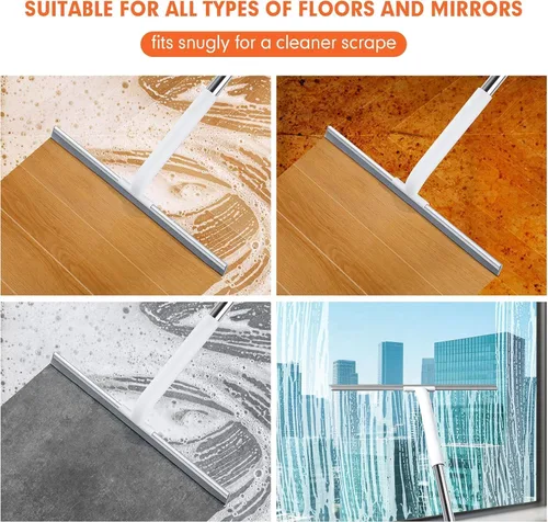Vista 5 de Escurridor de Goma para Pisos de Superficie Lisa de Concreto, Piso de Azulejos, Escurridor de Piso Resistente para Garaje y Ducha para Remover Agua