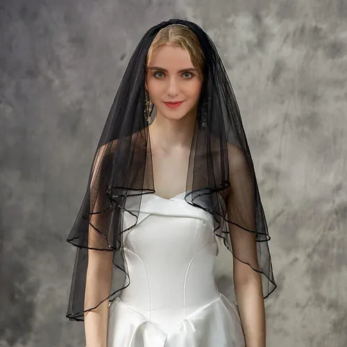 Vista 2 de Velo de novia para mujer, velo corto de boda, despedida de soltera con peine para boda, despedida de soltera