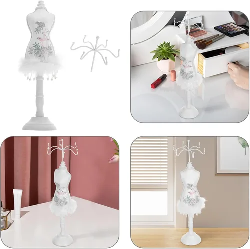 Vista 9 de DOITOOL Mannequin Jewelry Holder and Necklace Display Stand Large Hand Display Rack for Earrings Bracelets Bangle Organizer Jewelry Storage for