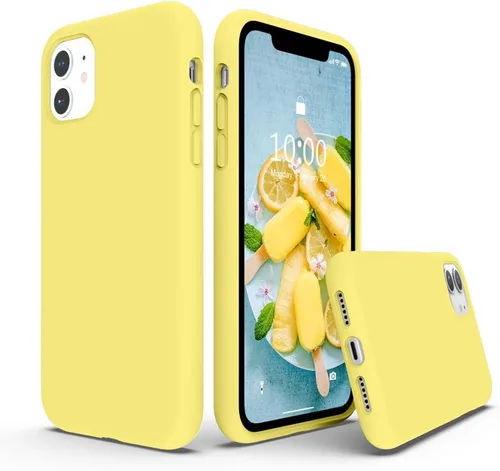 Vista 13 de Surphy - Carcasa de silicona líquida, diseño grueso completo con forro de microfibra, 6.1” para iPhone 11, 2019