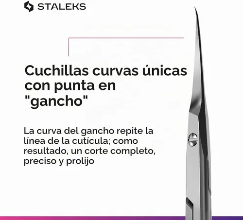 Vista 3 de Staleks Professional - Tijeras para cutículas – Tijeras de manicura, acero inoxidable, cuchillas curvadas extra finas – Tipo inteligente 41 tipo 3