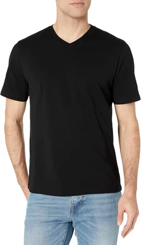 Vista 2 de Tienda Essentials - Paquete de 2 camisetas de manga corta de corte suelto con cuello en V para hombre