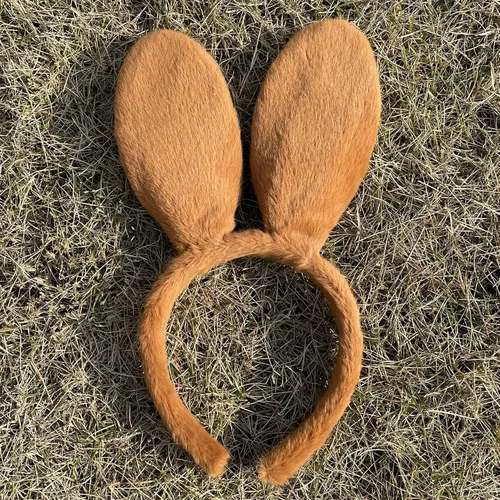 Vista 8 de CHEU Diadema de conejo de Pascua con disfraz de orejas de conejo