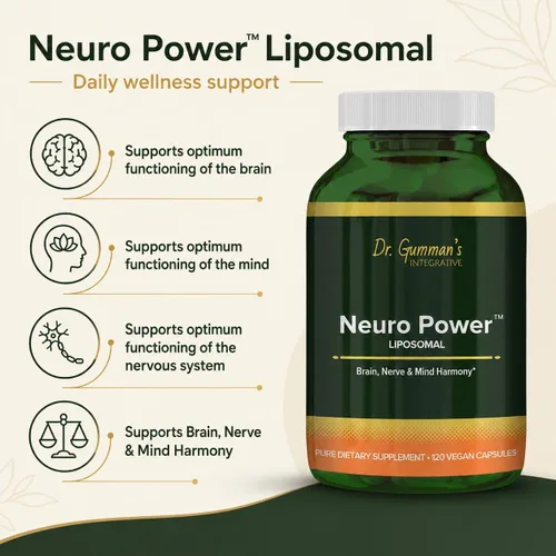 Vista 3 de Neuro Power - Liposomal - Apoyo Integrativo del Dr. Gumman para el cerebro, los nervios y la mente