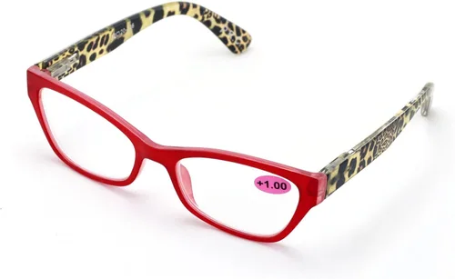 Vista 2 de 2 pares de elegantes clásicos rectangulares cateye lectores con bisagras de resorte gafas de lectura para mujer