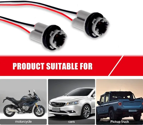 Vista 3 de 2 piezas T15 arnés de enchufe de coleta, T10 T13 T15 bombilla de coche arnés de cableado conector de enchufe para bombillas, luces de señal de giro