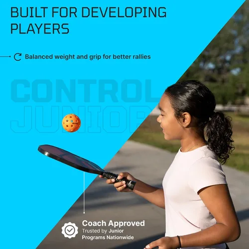 Vista 6 de PicklePro Junior - Juego de 6 paletas de pickleball probadas en laboratorio con 2 paletas junior, 4 bolas y bolsa, cara de fibra de vidrio aprobada