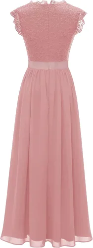 Vista 127 de Dressystar - Vestido de dama de honor, sin mangas, con cuello en V, para fiesta de boda