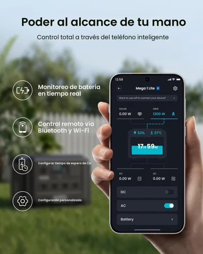Vista 6 de OUPES Mega 1 Lite - Estación de energía portátil de 1024 Wh 2000 W