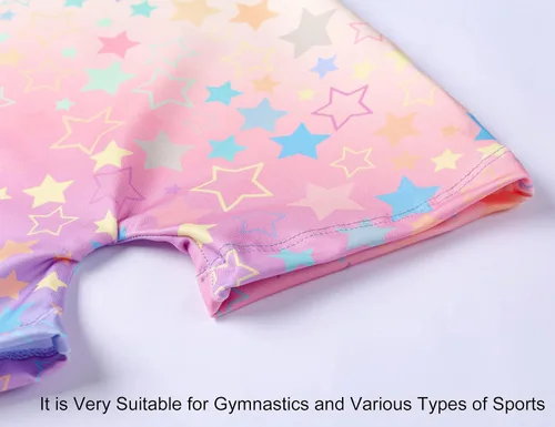 Vista 5 de Paquete de leotardos de gimnasia Rainbow Star para niñas y niños, diseño de unicornio rosa intenso, talla 3t 4t