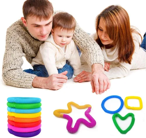 Vista 7 de Paquete de 32 tubos de reventar burbujas, tubos para ansiedad para niños y adultos, juguetes sensoriales para aliviar el estrés y la ansiedad